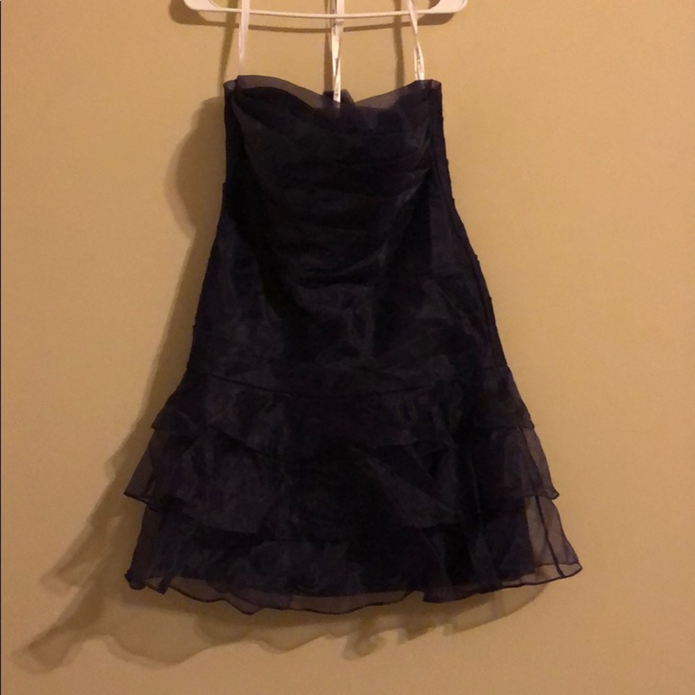 New David’s Bridal dress in lapis or deep purple